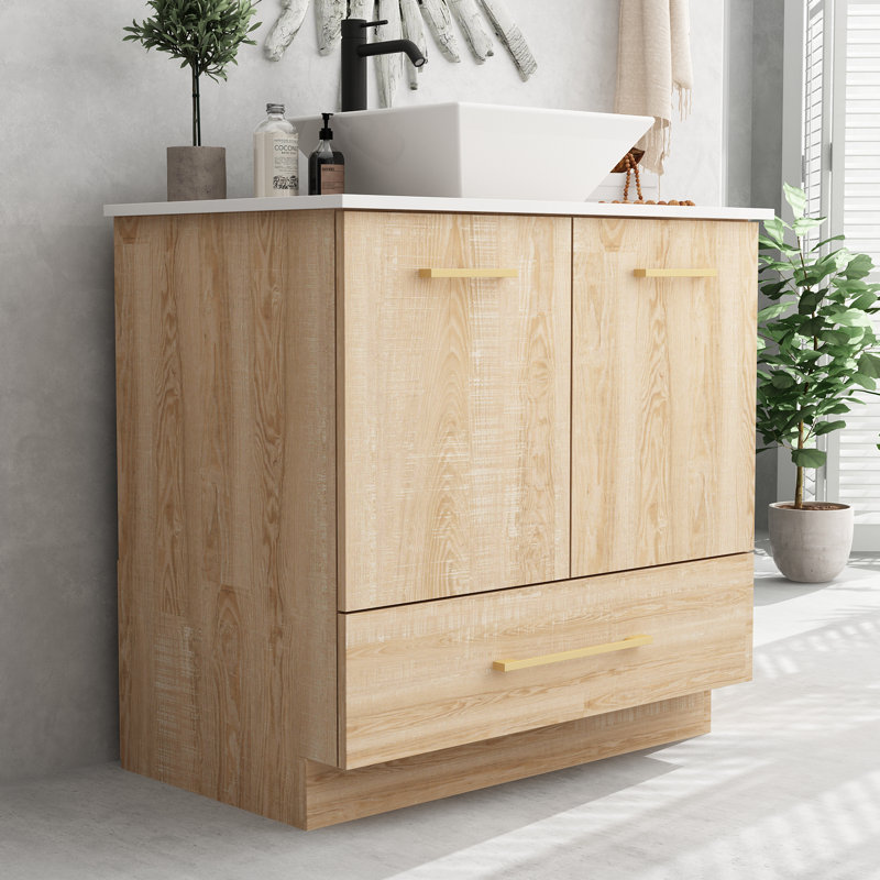Everly Quinn Rochanda 29.9'' Free Standing Single Bathroom Vanity ...